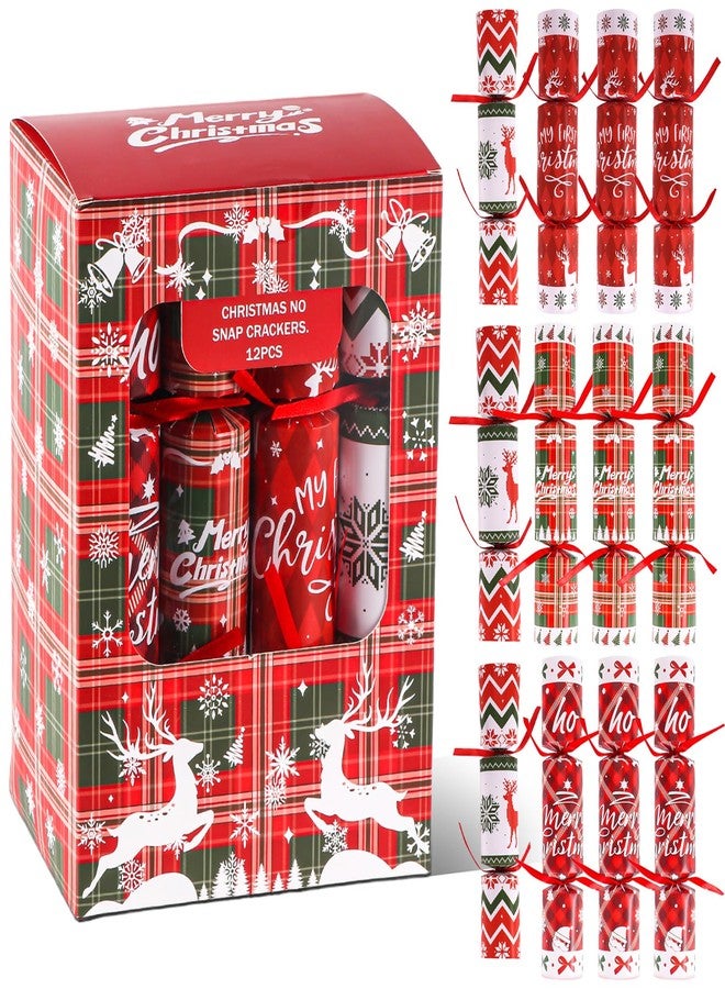 Atonofun 12 Pack Christmas No-Snap Party Table Favors with Christmas Character Design, with Party Hat, Joke Little Gift Inside, for Xmas Gift, Holiday Dinner Traditions Supplies - Image 1